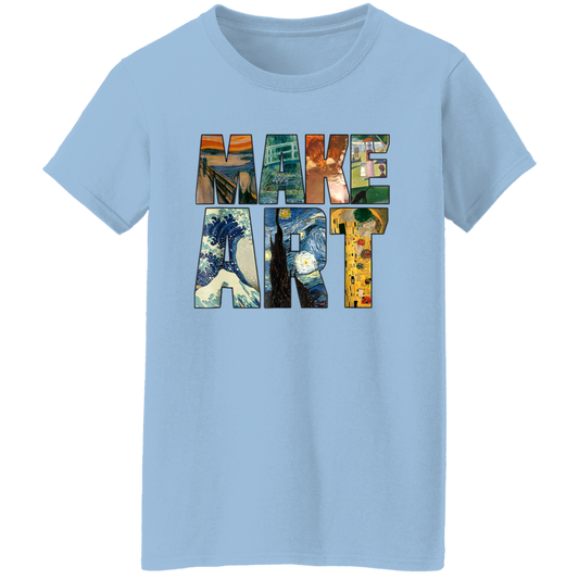 Make Art Teacher  Ladies' 5.3 oz. T-Shirt