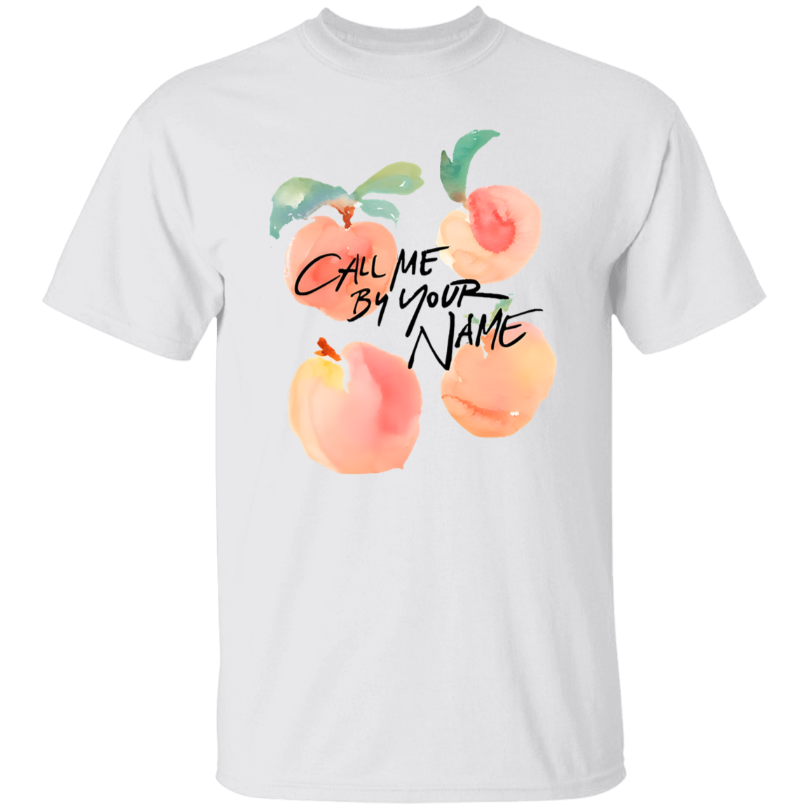 G500 5.3 oz. T-Shirt Call Me By Your Name Peaches Timothee Chalamet Unisex T-Shirt