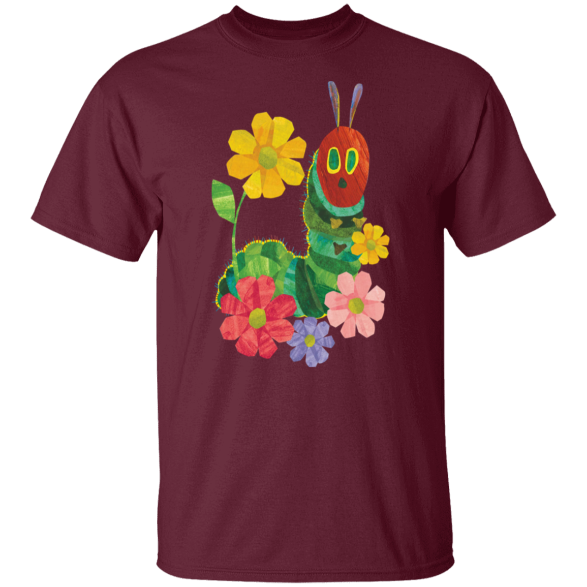 Flowers And The Very Hungry Caterpillar Teacher  T-Shirt - CDCraft