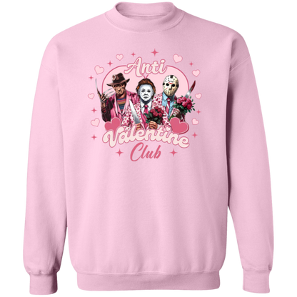 Anti Valentine Club Horror Friends Crewneck Pullover Sweatshirt - ID30122424