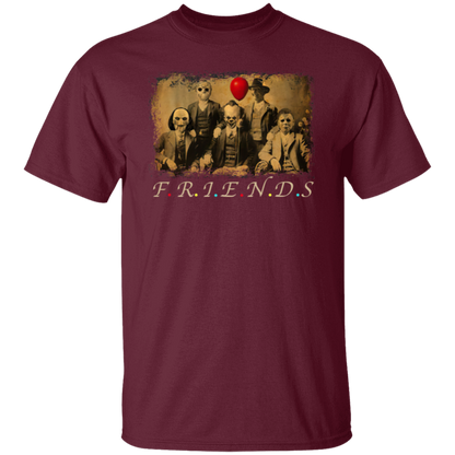 riends Horror Five Characters Squad – Funny Halloween Movie T-Shirt - leleart