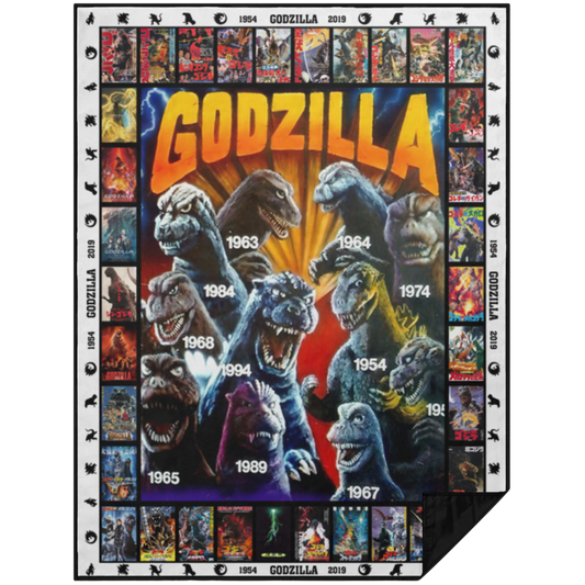 Godzilla All Version Fleece Blanket, Premium Sherpa Blanket, Monster Blanket, Godzilla Vs Kong Blanket, Godzilla Movie Blanket	PBL Premium Picnic Blanket 60x80