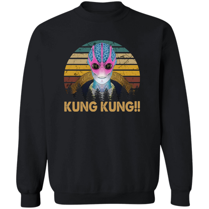 Vintage Kung Kung Resident Alien Design Vintage  Gildan Crewneck Pullover Sweatshirt