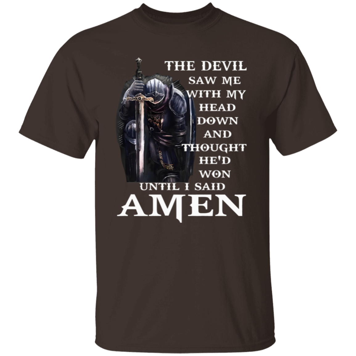 The Devil Saw Me With My Head Down And Thought He'd Won Until I Said Amen Unisex  T-Shirt - jasmine