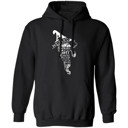 A Wizard Is Never Late Nor Is He Early He Arrives Precisely When He Means To Vintage T-Shirt, LOTR Shirt, Gandalf Shirt, LOTR Lovers ShirtG185 Gildan Pullover Hoodie