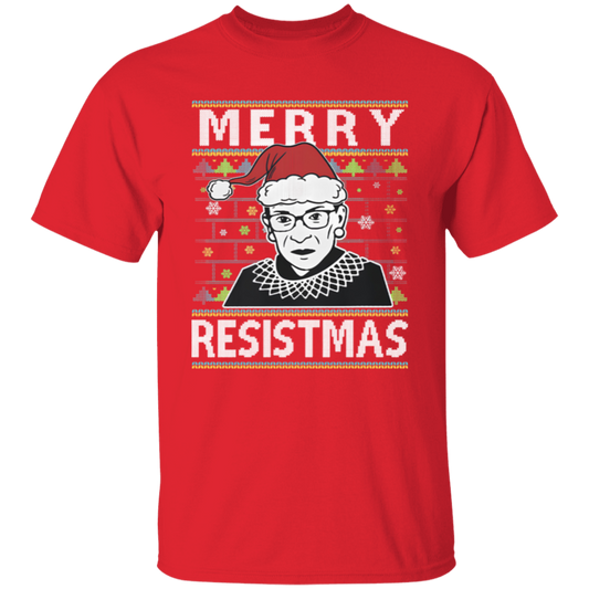 Merry Resistmas Ruth Bader Ginsburg Ugly Christmas Unisex T-Shirt - lucy - 96566245