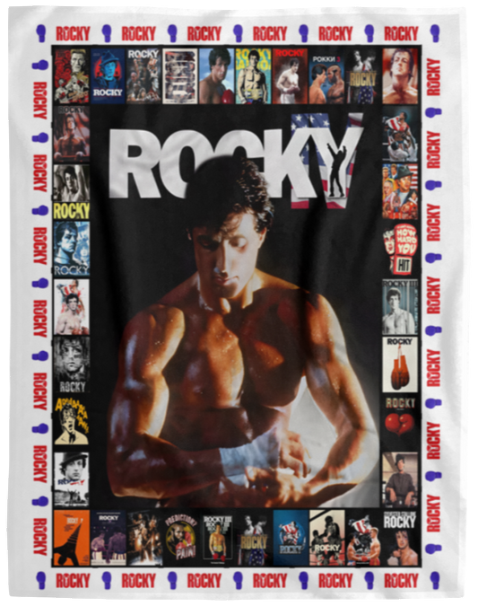 Rocky Balboa Fleece Blanket, Premium Sherpa Blanket, Rocky Balboa Blanket, Sylvester Stallone Blanket	VPL Cozy Plush Fleece Blanket - 60x80