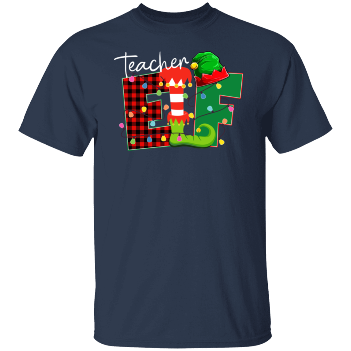 Christmas Elf Teacher  T-Shirt - lapicta