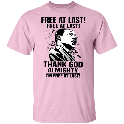 Free At Last Free At Last Thank God Almighty Martin Luther King Jr Speech Vintage T-Shirt