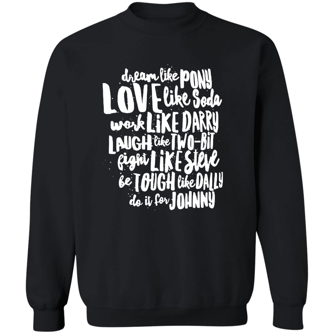 The Outsiders Character Names Funny Literature Teacher Vintage T-Shirt - SWEATSHIRT