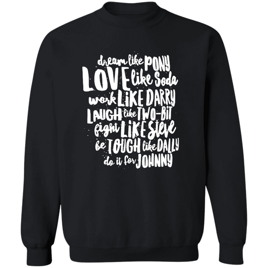 The Outsiders Character Names Funny Literature Teacher Vintage T-Shirt - SWEATSHIRT
