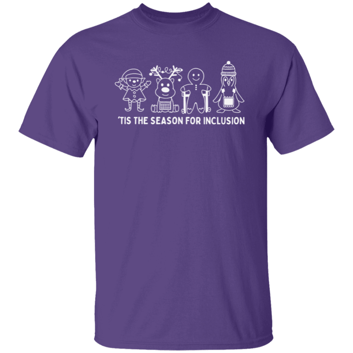 Tis The Season For Inclusion Teacher Vintage Unisex  T-Shirt - letter