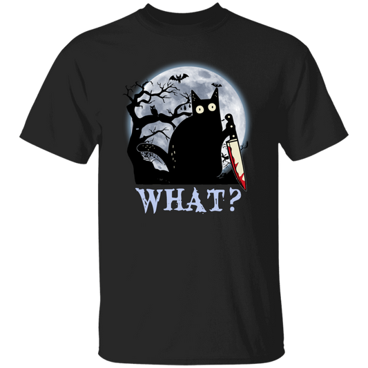 Cat What Murderous Black Cat With Knife Halloween Gift Unisex  T-Shirt - lucy - 89062012