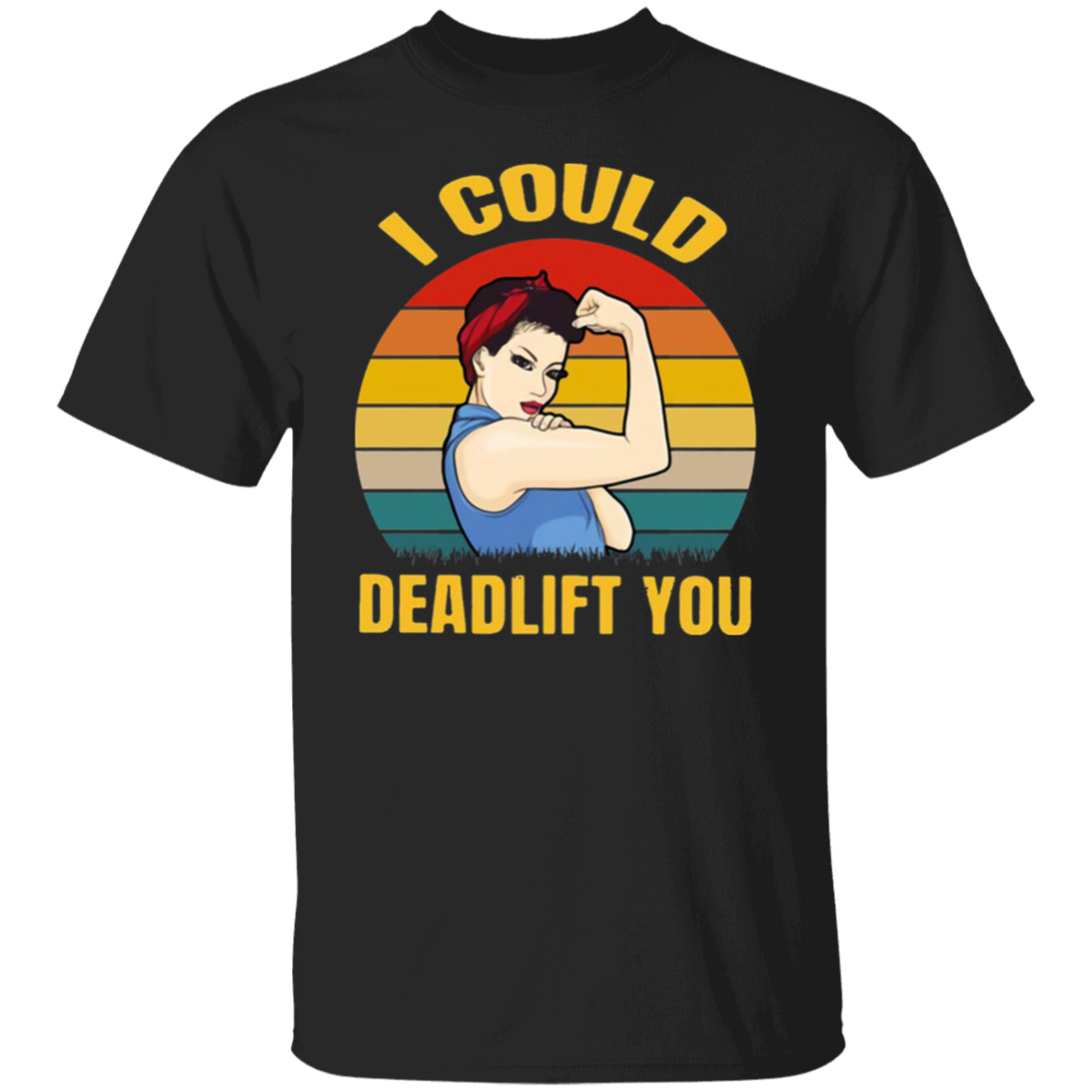 Weight Lifting I Could Deadlift You Vintage Funny  T-Shirt - leleart