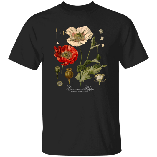 Vintage Poppy Unisex T-Shirt - pelyn