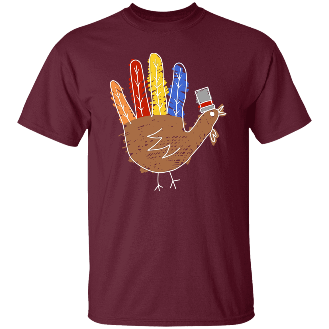 Hand Painted Turkey Teacher T-Shirt - lapicta