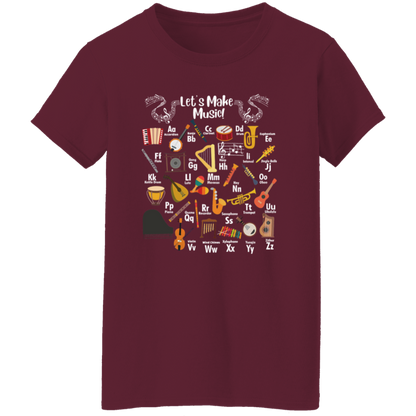 000 - FINAL - Let's Make Music Teacher Vintage T-Shirt - WOMAN