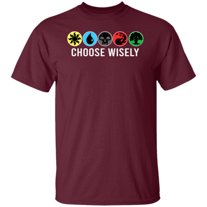 Symbols Men's Mana Wisely Short Tee Sleeve Choose Gathering Magic T-Shirt - leleart
