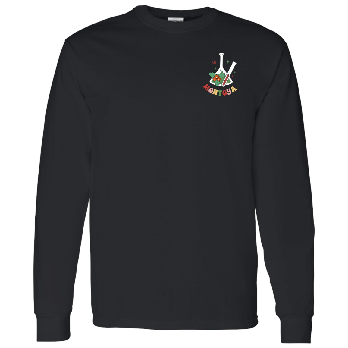 Personalized Name 12 Days Of Science Christmas Teacher Long Sleeve - Montoya