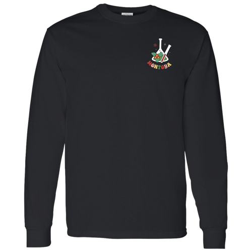 Personalized Name 12 Days Of Science Christmas Teacher Long Sleeve - Montoya