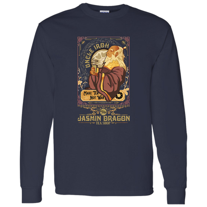 Vintage Retro Uncle Iroh Make Tea Not War Vintage - LONG SLEEVE