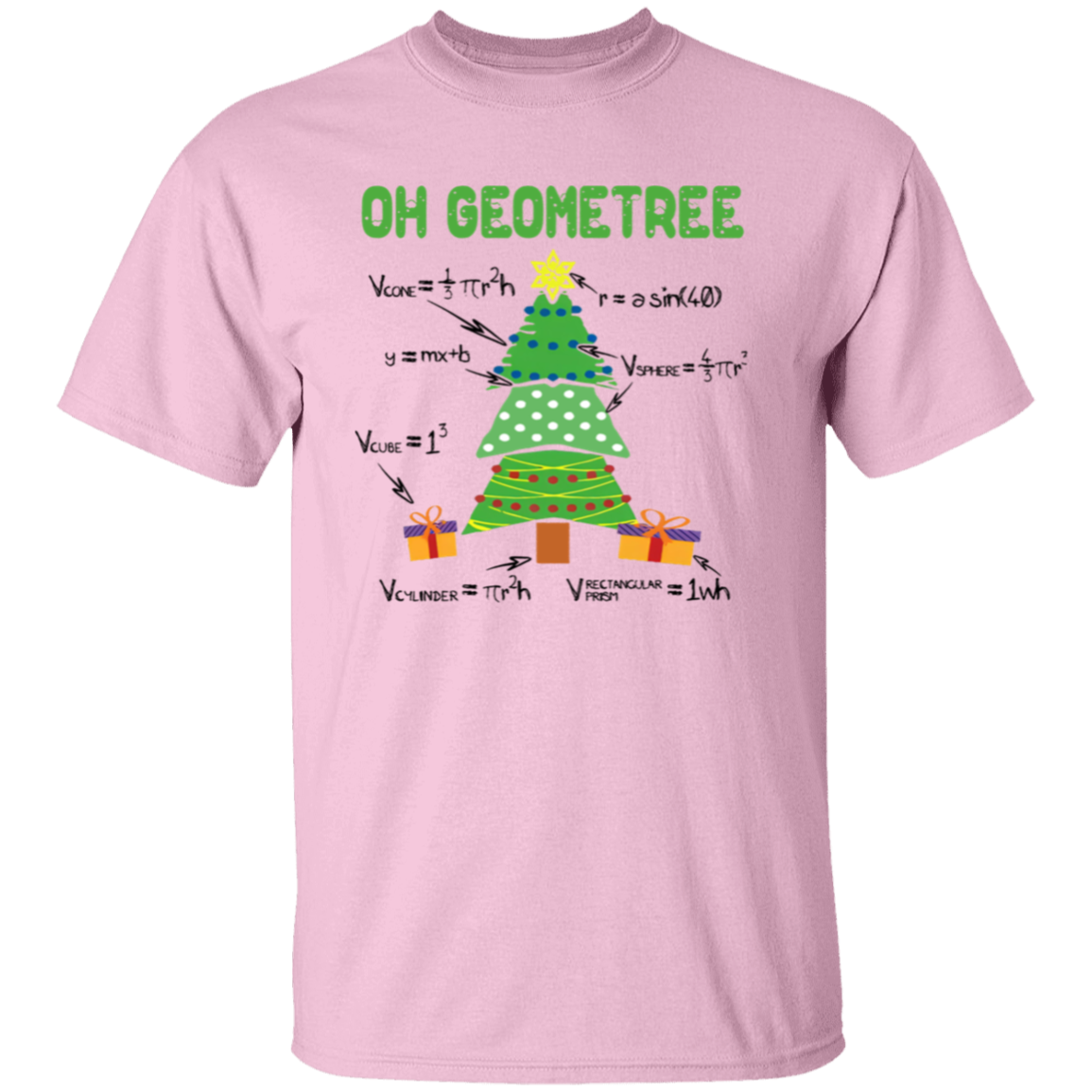 Oh Geometree Christmas Vintage Unisex T-Shirt - letter