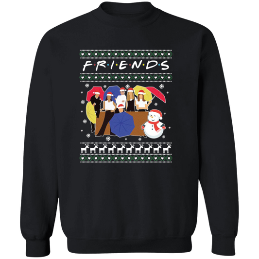 Friends TV Show Ugly Christmas Vintage T-Shirt, Christmas Shirt, Ugly Christmas Sweater Shirt, Gift Tee For You And Your FamilyG180 Crewneck Pullover Sweatshirt