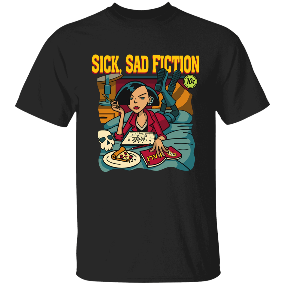 G500B Youth 5.3 oz 100% Cotton T-Shirt Sick Sad Fiction - Jane Lane Classic T-Shirt