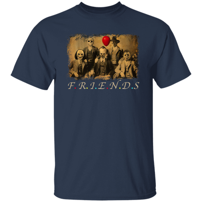 Friends Horror Five Characters Squad – Funny Halloween Movie T-Shirt - leleart