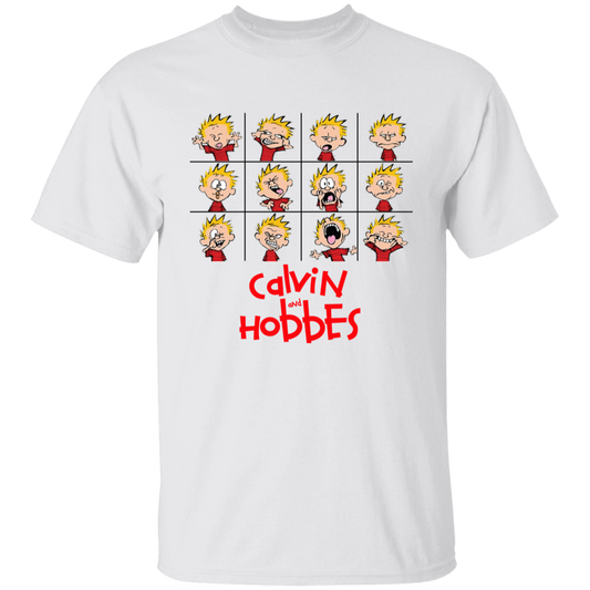 Calvin And Hobbes Expressions American Comic  G500B Youth 5.3 oz 100% Cotton T-Shirt - jasmine