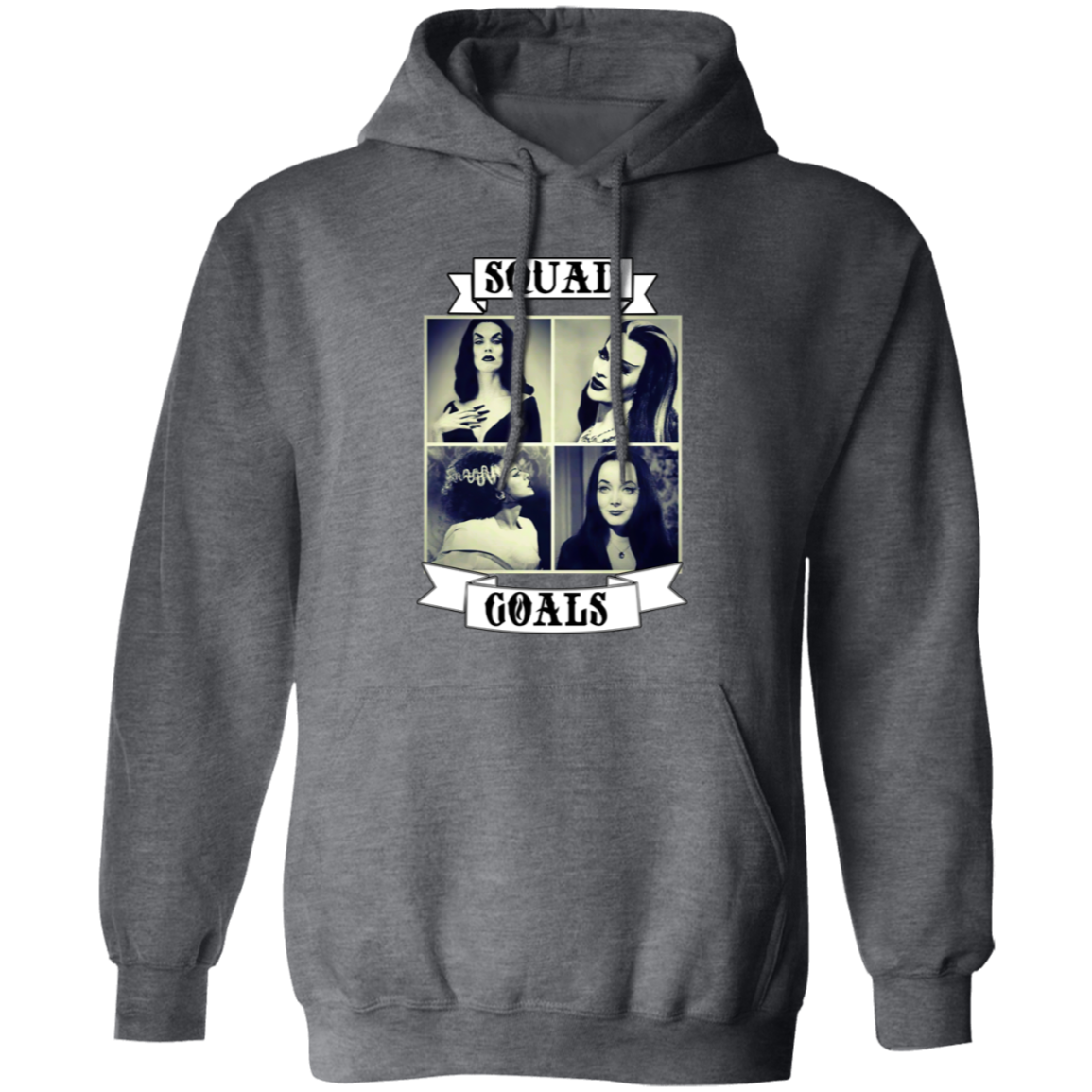 Squad Goals Vampira Morticia Adams Lily Munster Bride Of Frankenstein Gothic  Hoodie