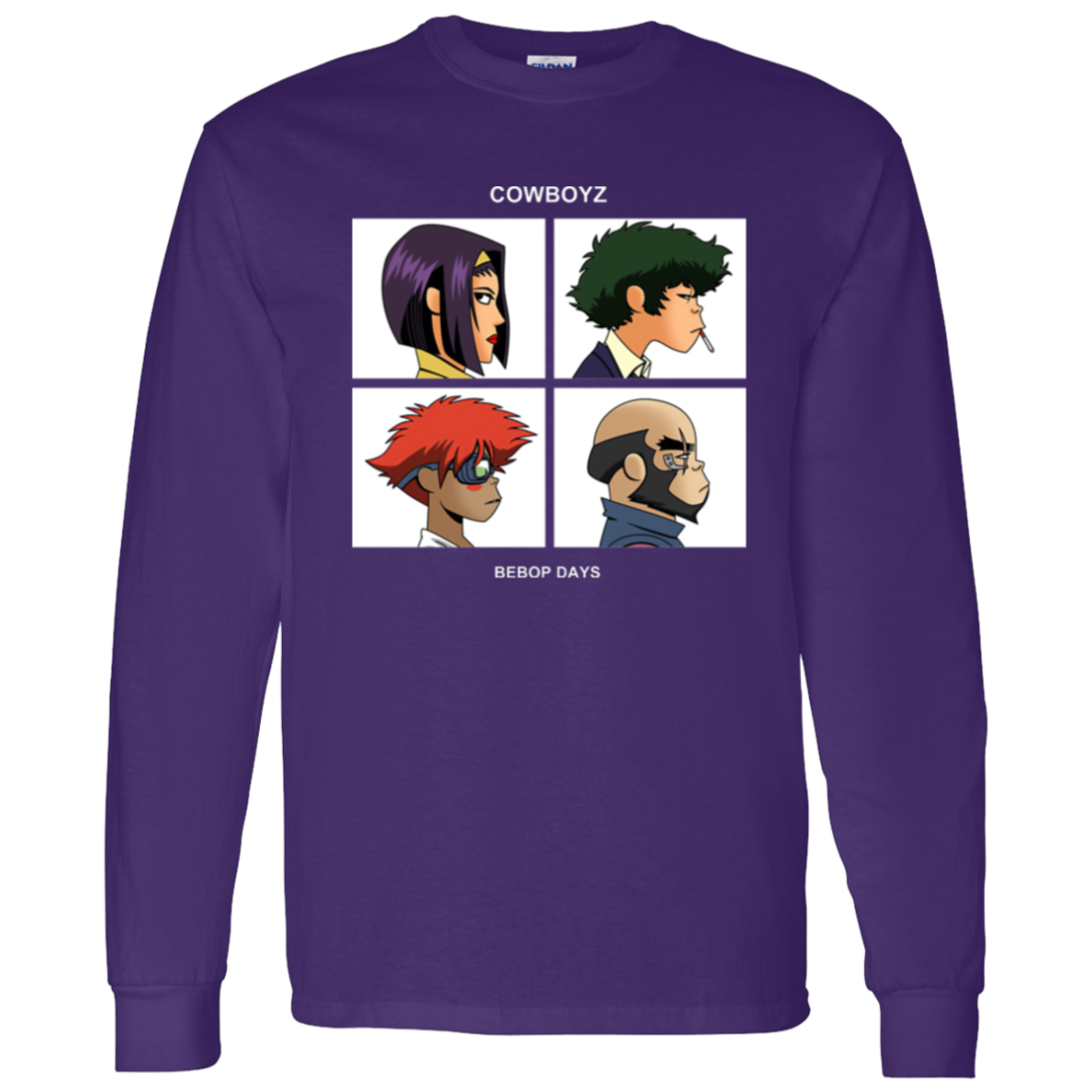 Cowboyz Bebop Days Inspired By Gorillaz Band  T-Shirt - LONG SLEEVE