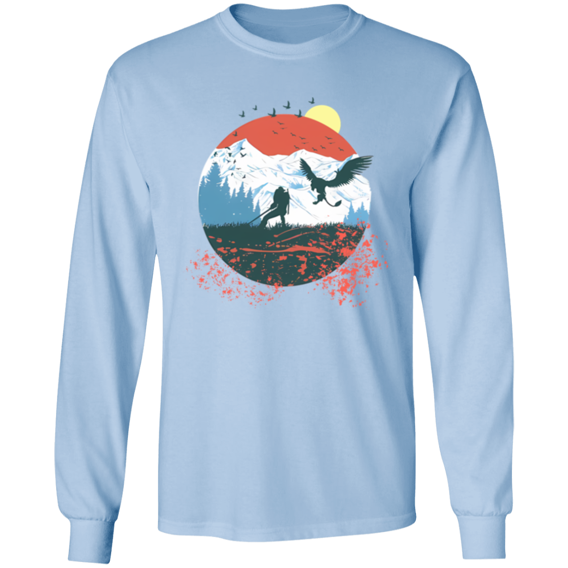 G540 LS T-Shirt 5.3 oz. Beautiful Art Of Geralt Dude The Witcher Tv Series Unisex Vintage T-Shirt