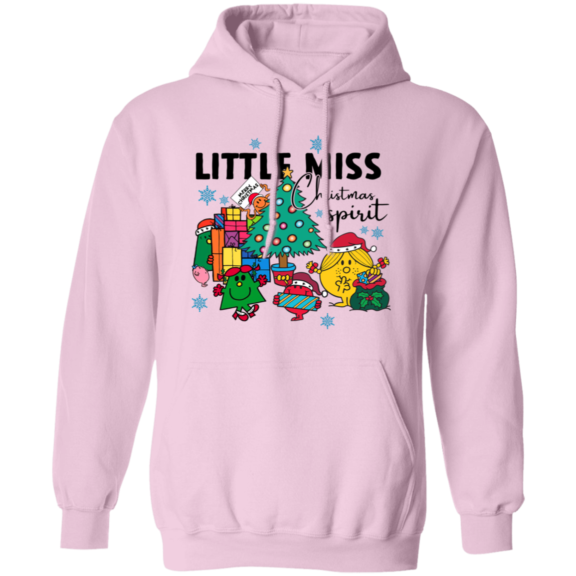 Little Miss Christmas Spirit Funny Christmas Teacher Vintage T-Shirt G185 Gildan Pullover Hoodie