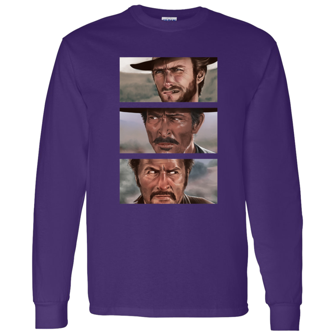 G540 LS T-Shirt 5.3 oz. The Good The Bad And The Ugly Clint Eastwood Movie T-Shirt