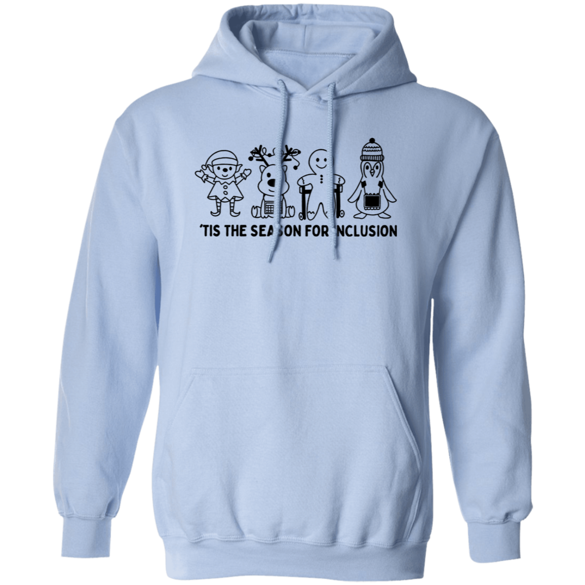 Tis The Season For Inclusion Teacher Vintage Pullover Hoodie
