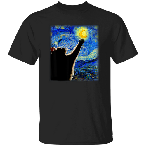 Starry Night Cat Van Gogh Cat VintageT-Shirt