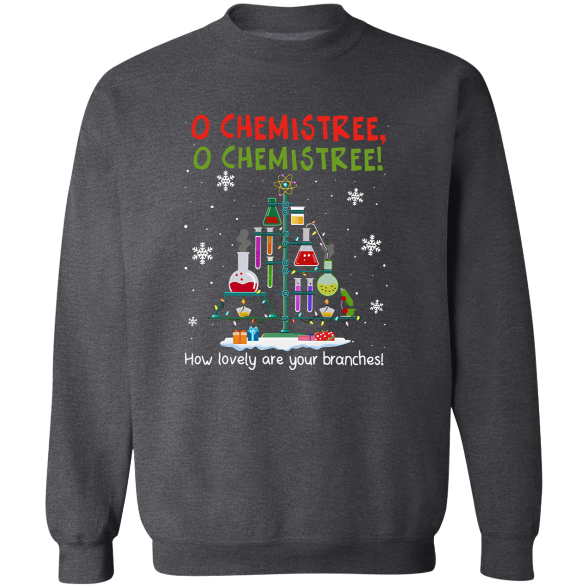 O Chemistree How Lovely Are Your Branches Teacher Vintage G180 Gildan Crewneck Pullover Sweatshirt - letter