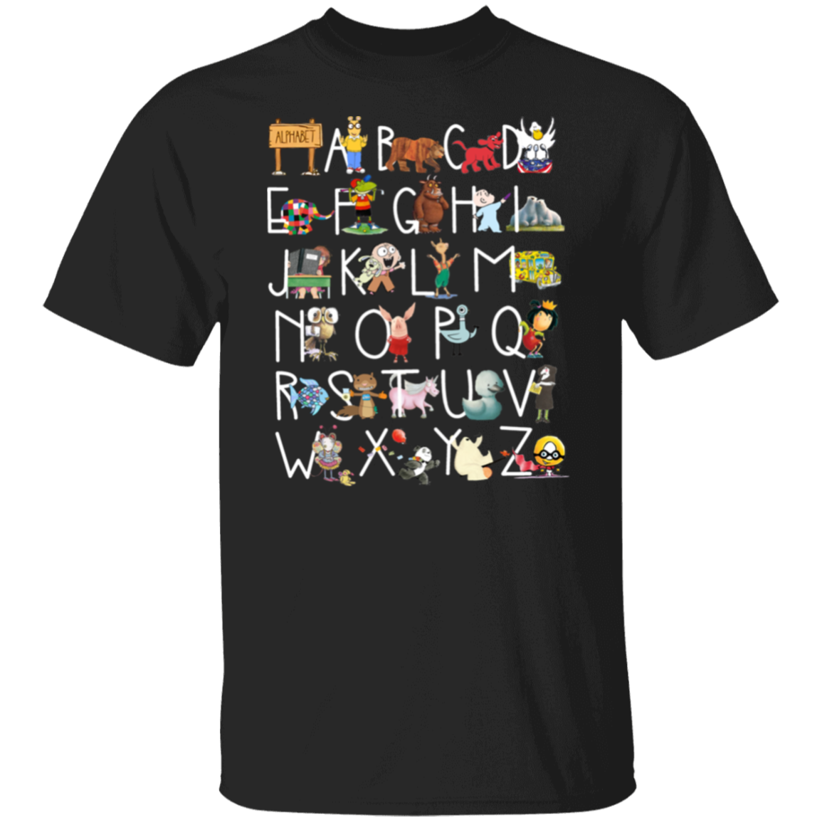 26 Alphabet Animals Teacher T-Shirt - lapicta