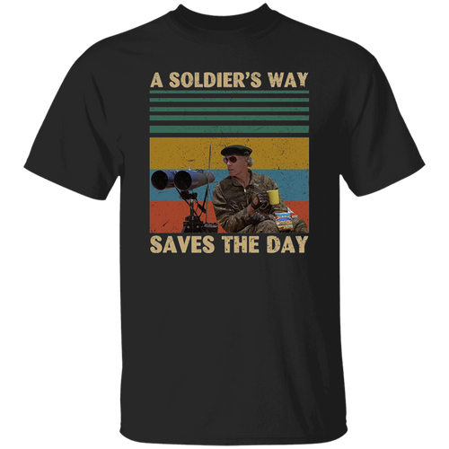 A Soldier's Way Saves The Day Vintage T-Shirt, The Burbs Shirt, Mark Rumsfield Shirt, Comedy Movie Shirt, 80s Movie Shirt	G500 5.3 oz. T-Shirt