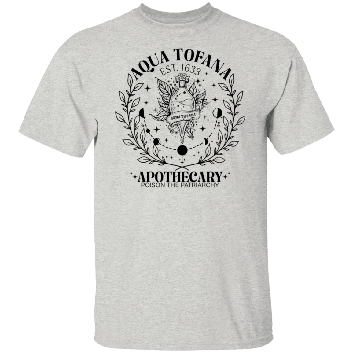 G500 5.3 oz. T-Shirt G500 5.3 oz. T-Shirt Aqua Tofana Apothecary Poison The Patriarchy Shirt - ID19112417