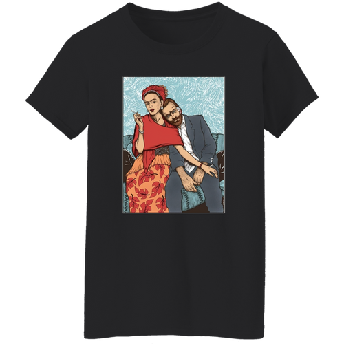 Frida Kahlo And Vincent Van Gogh Cool Ideal Gift Unisex Vintage T-Shirt - WOMEN