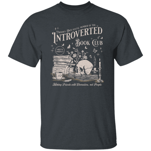 Introverted Book Club Teacher Vintage T-Shirt