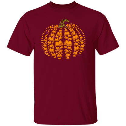 Halloween Pumpkins And Books Teacher T-Shirt - lapicta