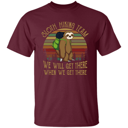 Sloth Hiking Team We Will Get There Funny Vintage Unisex  T-Shirt - lucy - 93821528