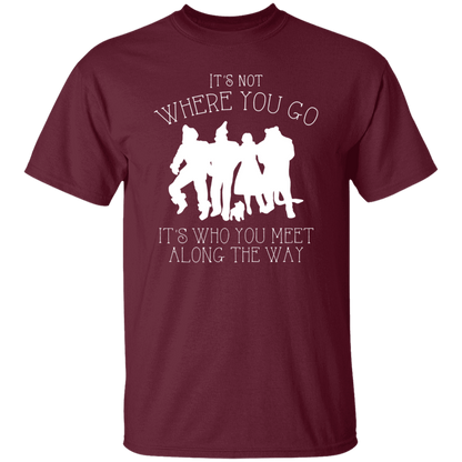 It's Not Where You Go It's Who You Meet Along The Way Funny Literature Teacher Vintage T-Shirt