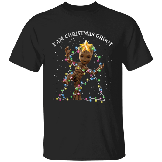 Baby Groot I Am Christmas Groot Vintage T-Shirt, Christmas Shirt, Baby Groot Shirt	G500B Youth 5.3 oz 100% Cotton T-Shirt