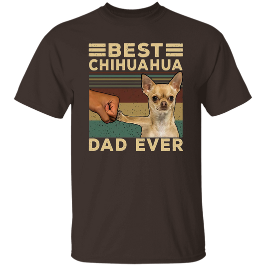 Best Chihuahua Dad Ever Funny Animal Vintage  T-Shirt