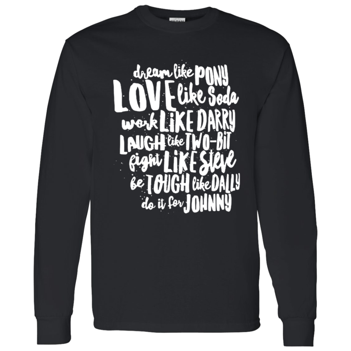 The Outsiders Character Names Funny Literature Teacher Vintage T-Shirt - LONG SLEEVE