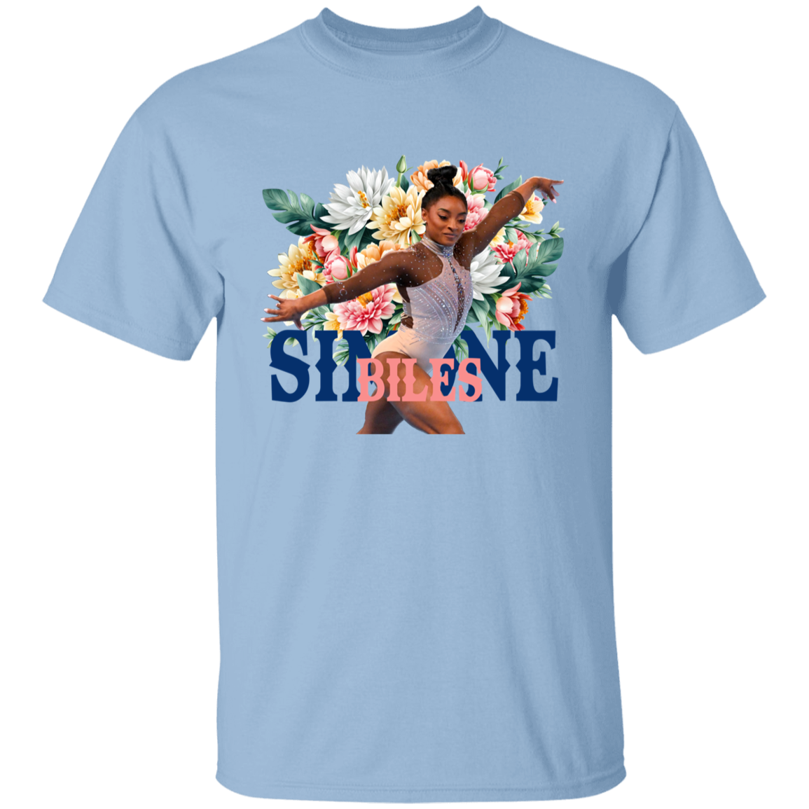 Simone Biles Floral Vintage T-Shirt - ID05082410
